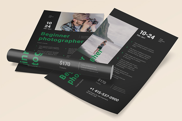 Awesome Photographer Poster Template Design Free Download
