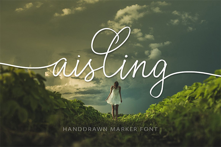 Awesome Aisling Hand-Drawn Marker Free Font