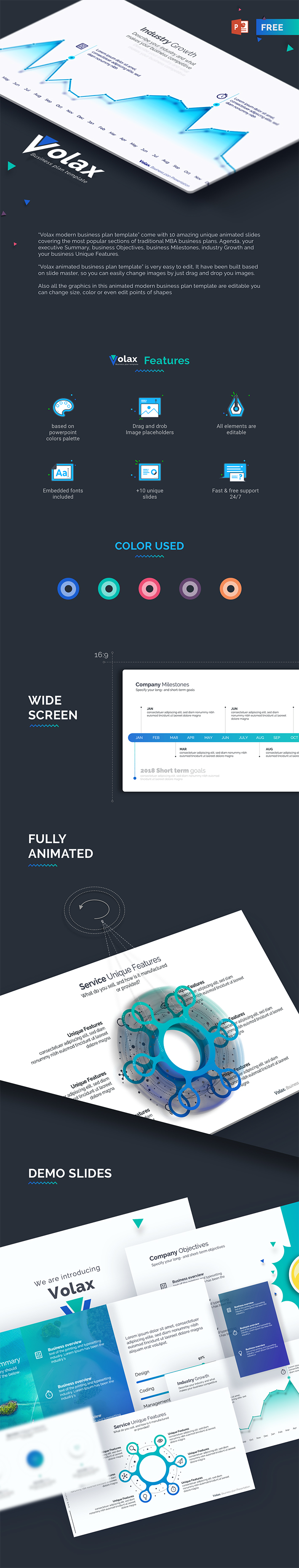 Creative Business Plan Power-Point Template Design Free Download (UI/UX)