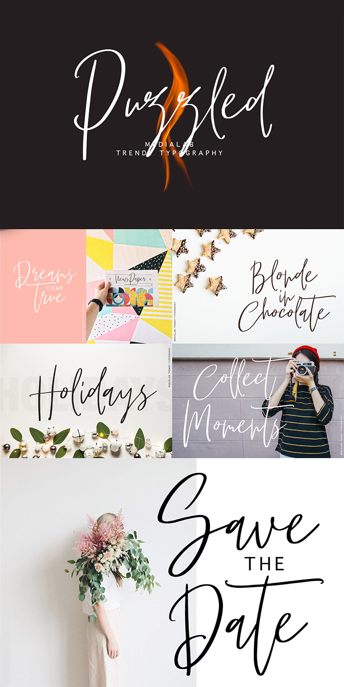 Awesome Puzzled Script Free Font