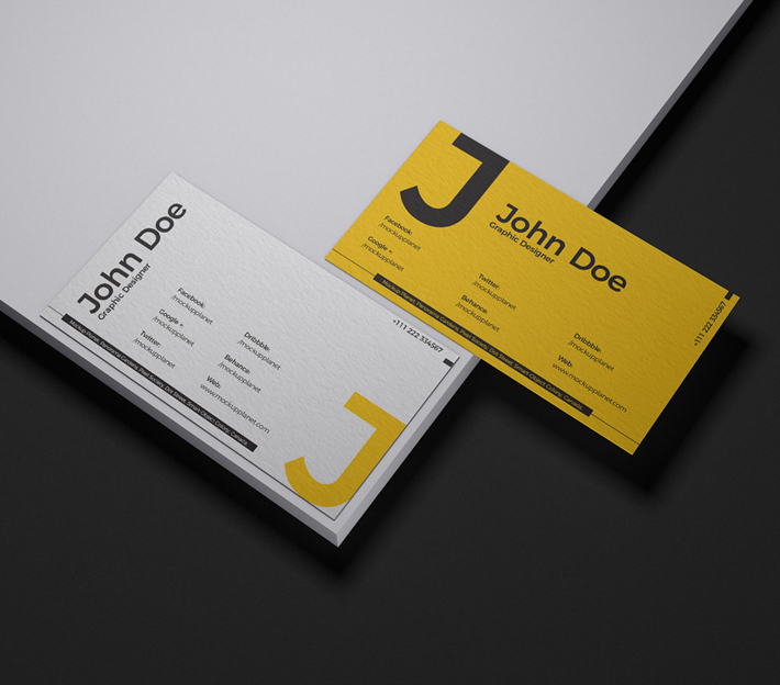 Free Download Attractive Business Cards Mockup (PSD)
