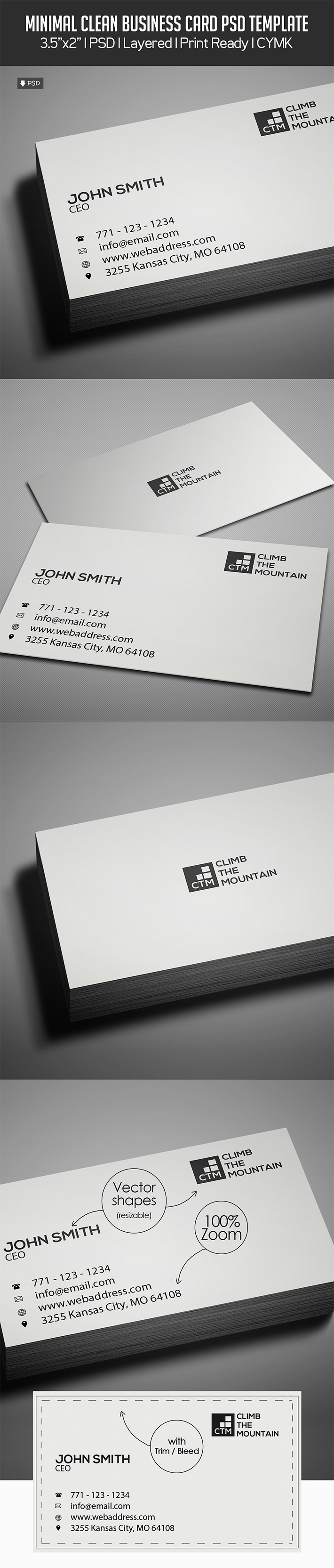 Free Download Creative Print Ready Business Card PSD Template