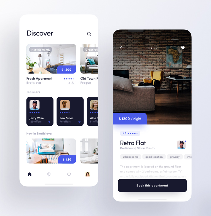 Freebie : Creative Rent App Design (2019)