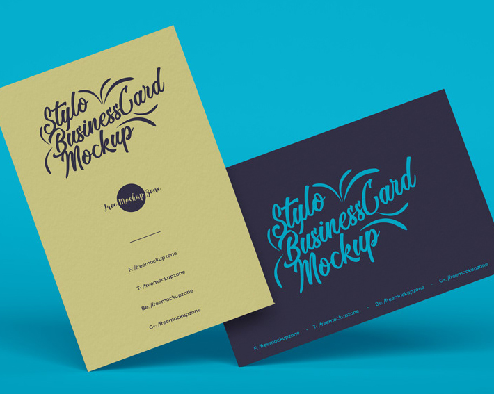 Free Download Simple Business Cards Mockup (PSD)