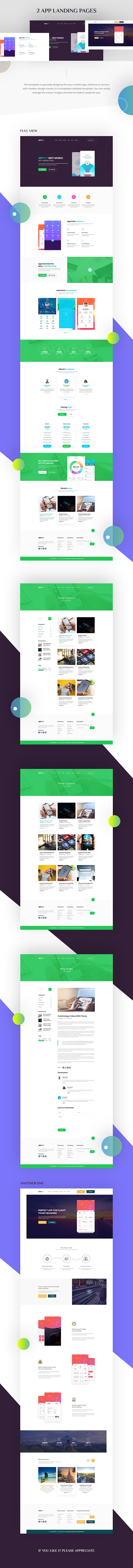 Freebie : Creative Soft App Landing Page Template Design For Mobile App