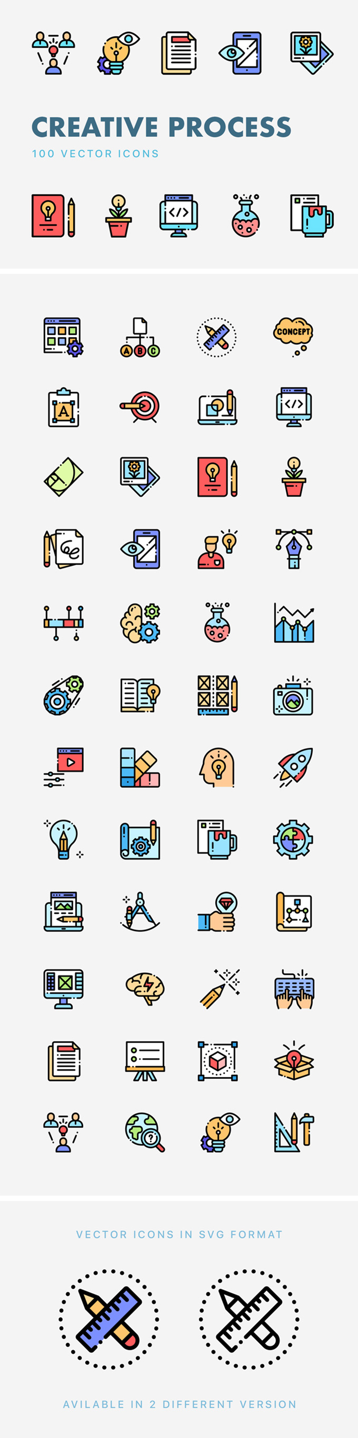 Free Download 100 Elegant Process Icons For Designers (Vector)