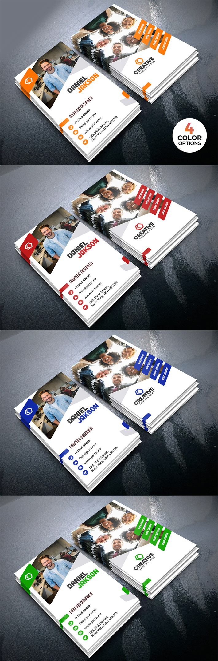 Free Download Creative Multi-Purpose Business Card PSD Template