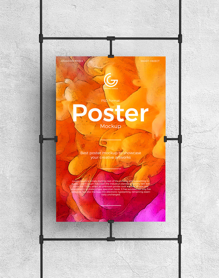 Free Download Stylish Brand Poster PSD Mockup