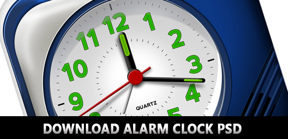 Free PSD Download: Electronic Alarm Clock PSD & Icon