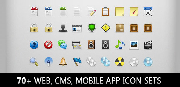70+ Icon Sets: Huge Collection of Web, CMS, Mobile App Icon Sets