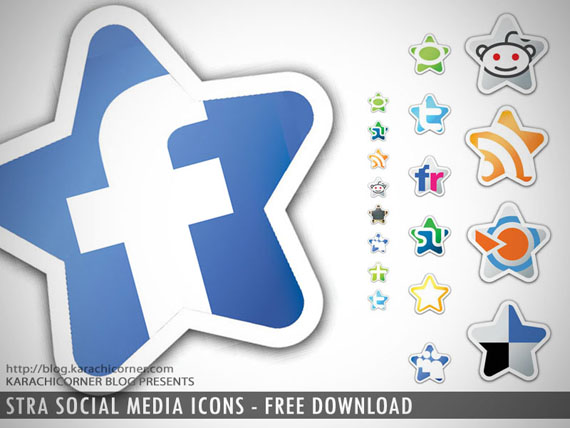 start-shape-social-media-icons-set-preview