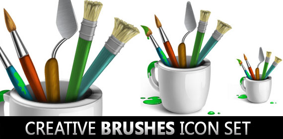 creative-brushes-icon-set
