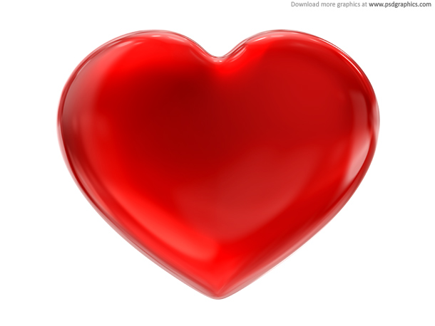 Red heart PSD