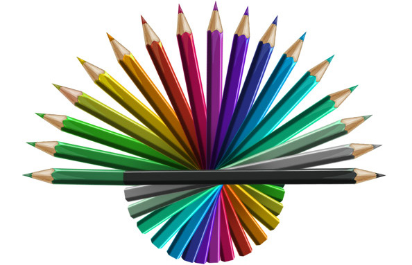 Colored Pencils Graphics PSD