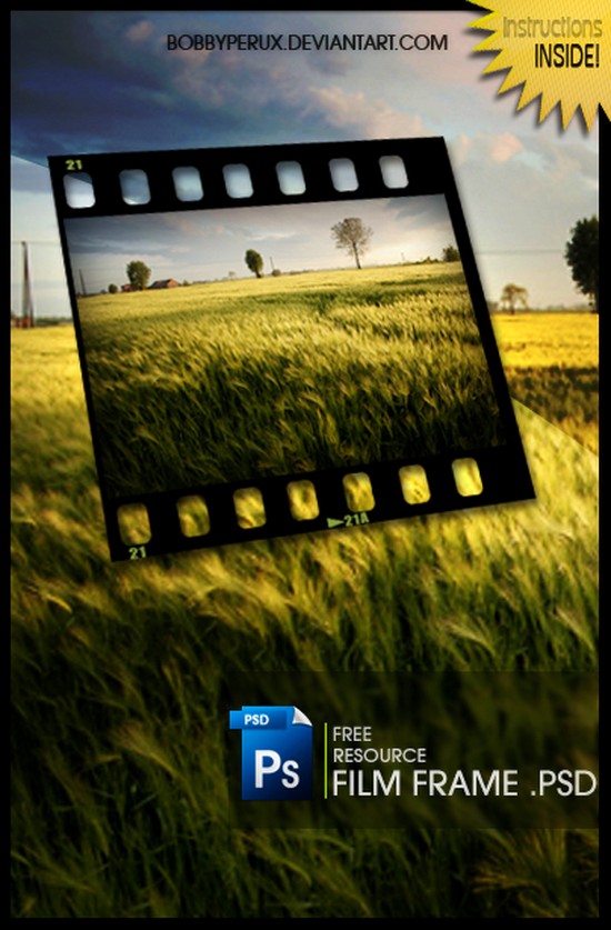 Free Film Frame by Bobbyperux Download New & Useful High Quality PSD Files 