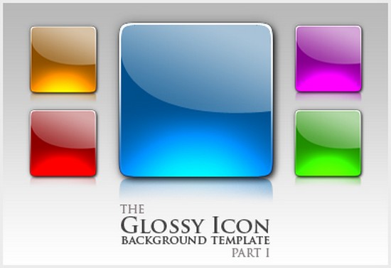 Glossy Icon template part I by niccey Download New & Useful High Quality PSD Files 