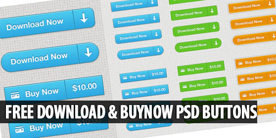 Free Download PSD Buttons & BuyNow PSD Button