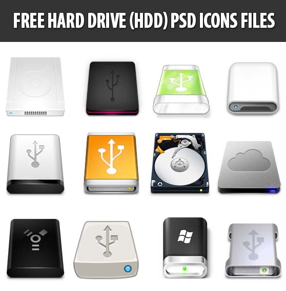 Free Hard Drive PSD File