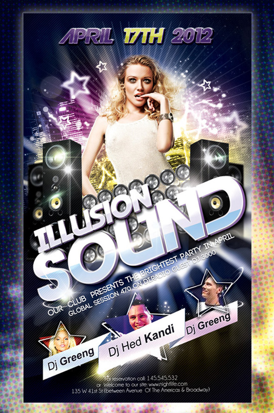 Illusion Sound – Flyer / Poster PSD Template