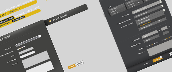 Web Form Elements PSD for free