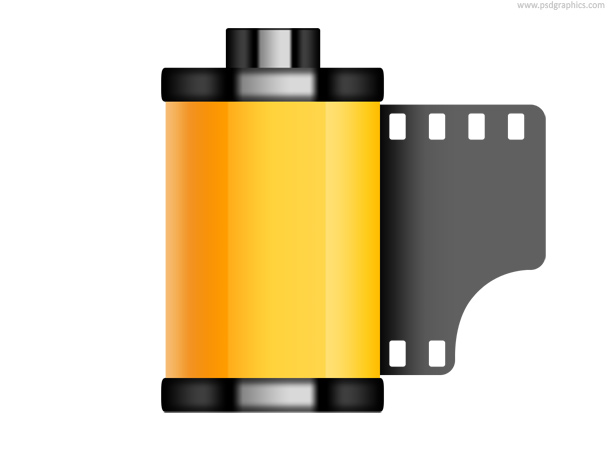 Old film roll icon (PSD)