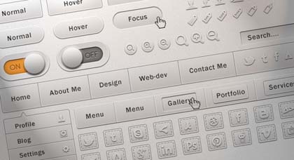 Free PSD UI Kits For Web and Graphic Designers