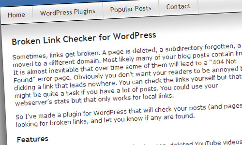 Broken Link Checker WordPress plugin