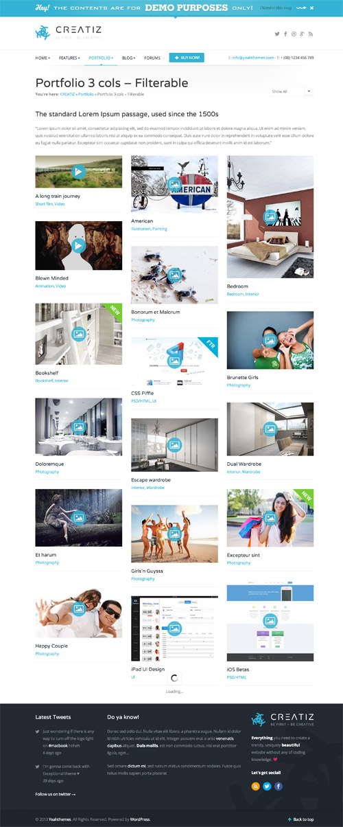 Creatiz WP theme - Designed to make a difference