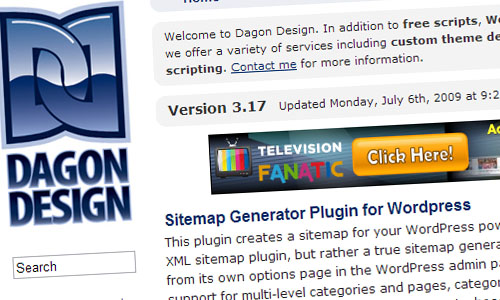 Dagon Sitemap Generator wordpress plugin