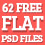 62 Flat PSD Files for Better UIUX Design