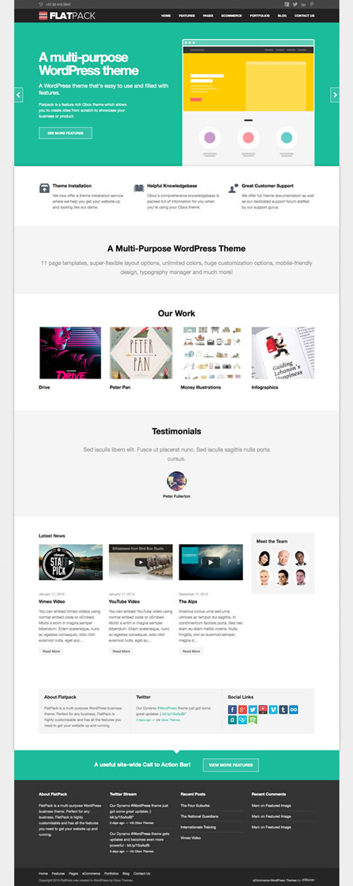 FlatPack - MultiPurpose Business WordPress Theme