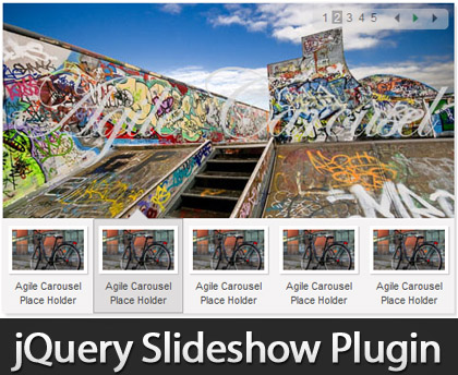 Javascript SlideShow Plugin, Highly-Flexible jQuery Slideshow Plugin: Agile Carousel