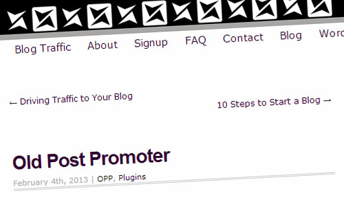 Old Post Promoter WordPress Plugin