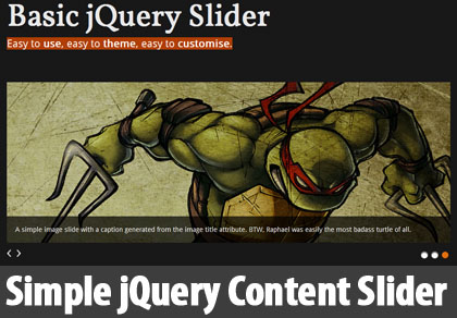 Simple jQuery Content Slider: Basic jQuery slider