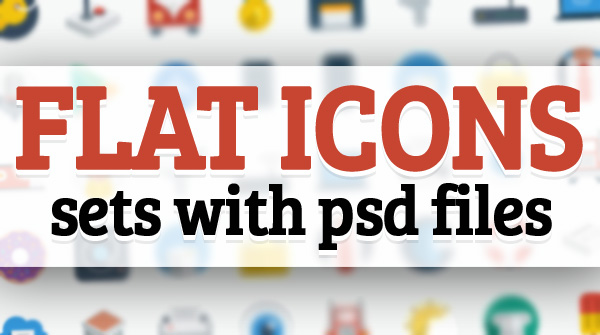 Flat Icons Sets with Free PSD File