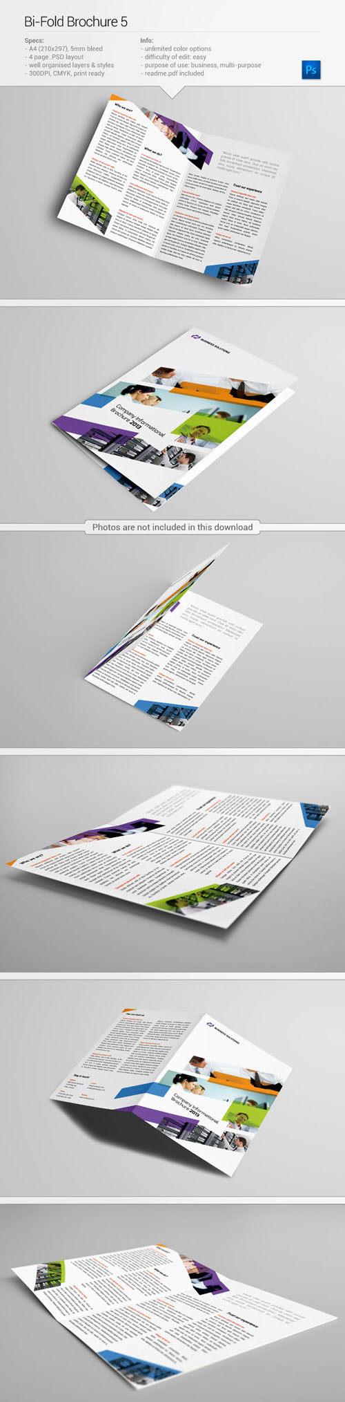 Bi-Fold Brochure Free PSD File