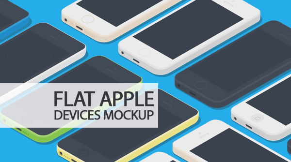Free Flat Apple's Devices Mockup