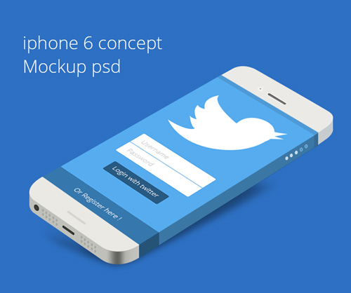 Free iPhone 6 Concept Mockup PSD Free PSD File