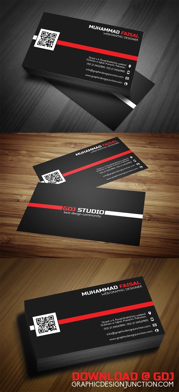 free business card mockup view