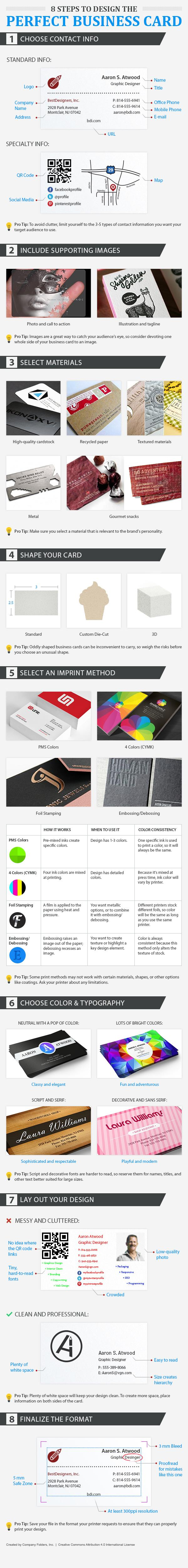 Design business card infographic