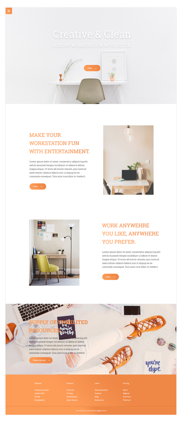 Free Download Landing Page PSD Templates