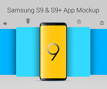 Free Samsung Galaxy S9 & S9+ App Template PSD