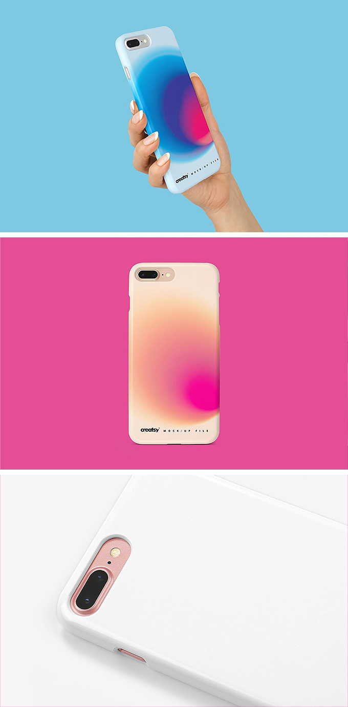 latest iPhone 8+ Case Mockup Download PSD
