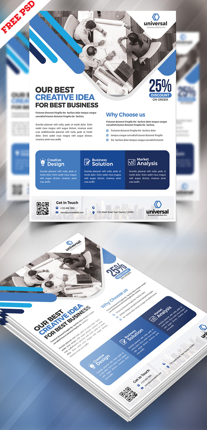 Creative Business Flyer Template PSD Download (Freebie)