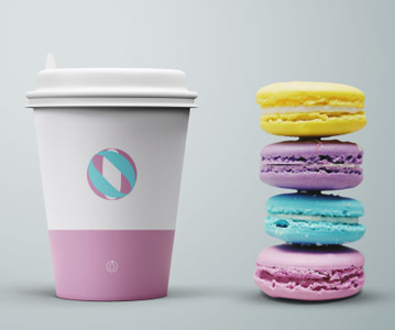 Awesome Cup Mockup with Cookies Free PSD Download