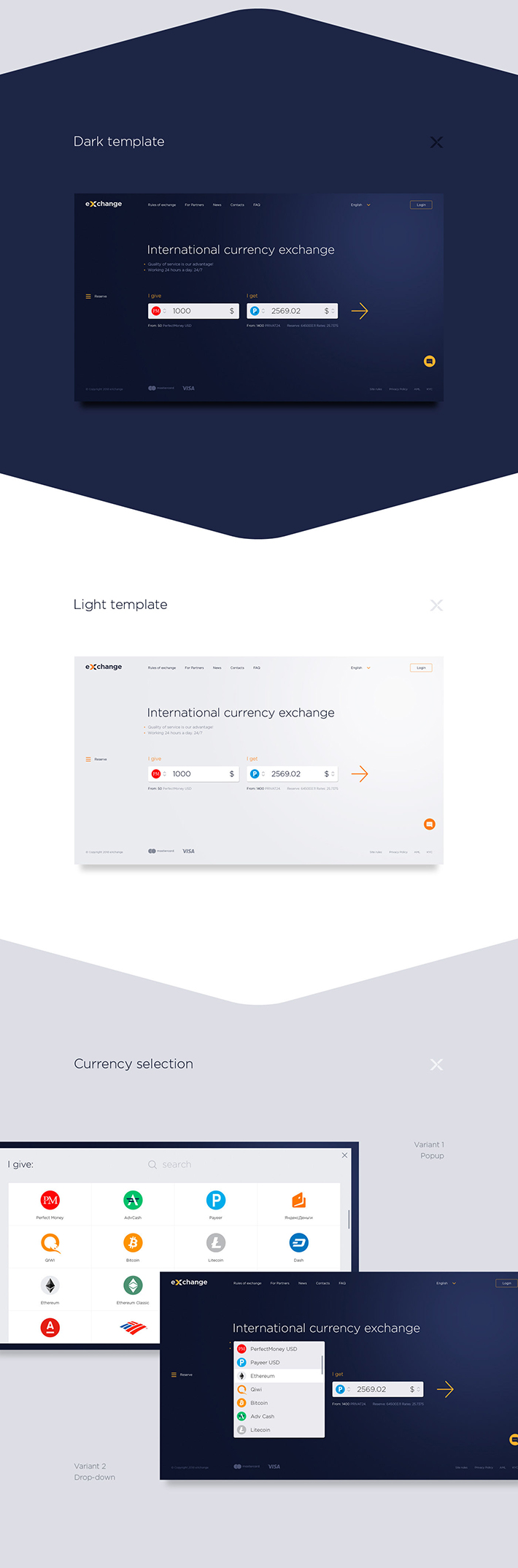 Free Currency exchange Web Designing Template Free Download (PSD)