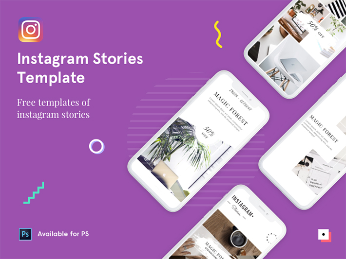 Freebie : Instagram Stories Template (PSD)