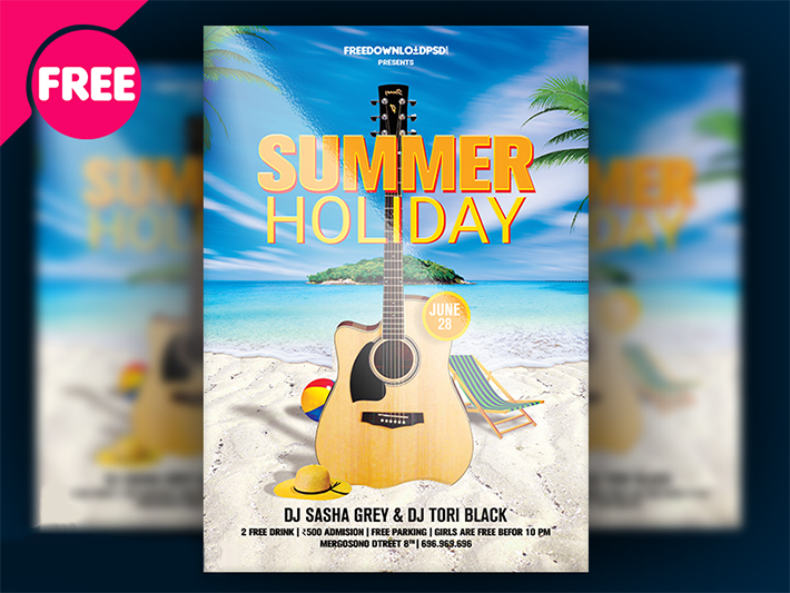 Summer Holiday flyer Template
