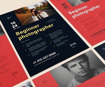 Awesome Photographer Poster Template Design Free Download