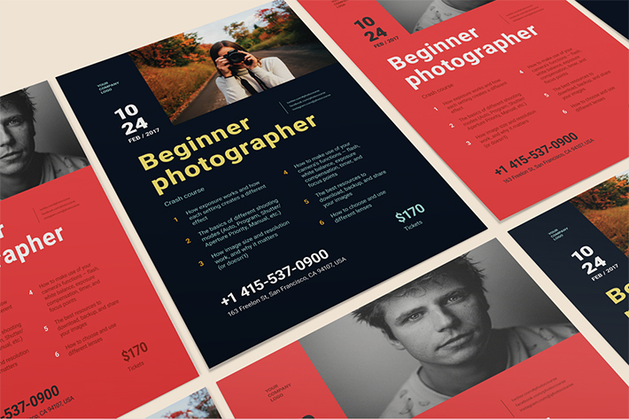 Awesome Photographer Poster Template Design